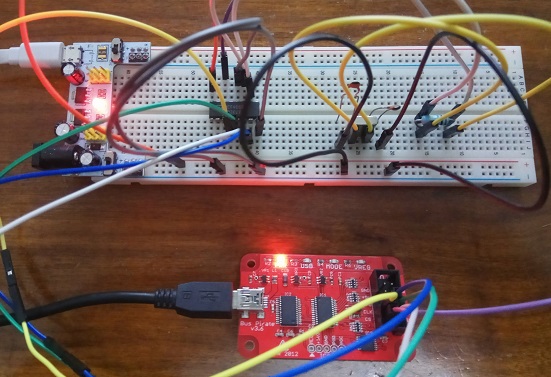 Breadboard version of 4060 as a frequency generator
