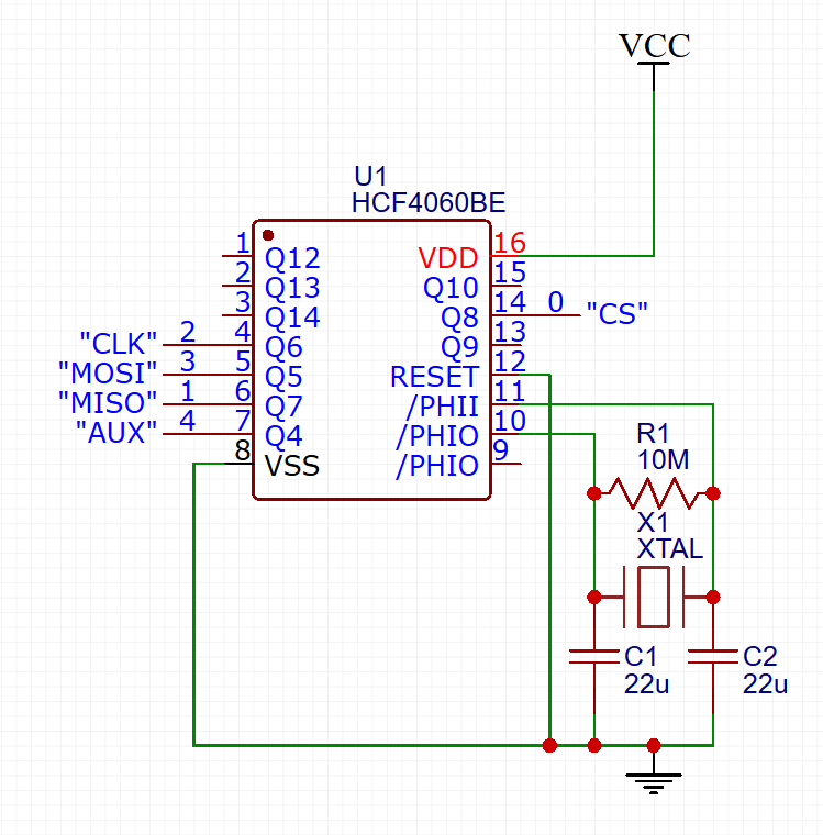 4060 as a frequency generator schematic